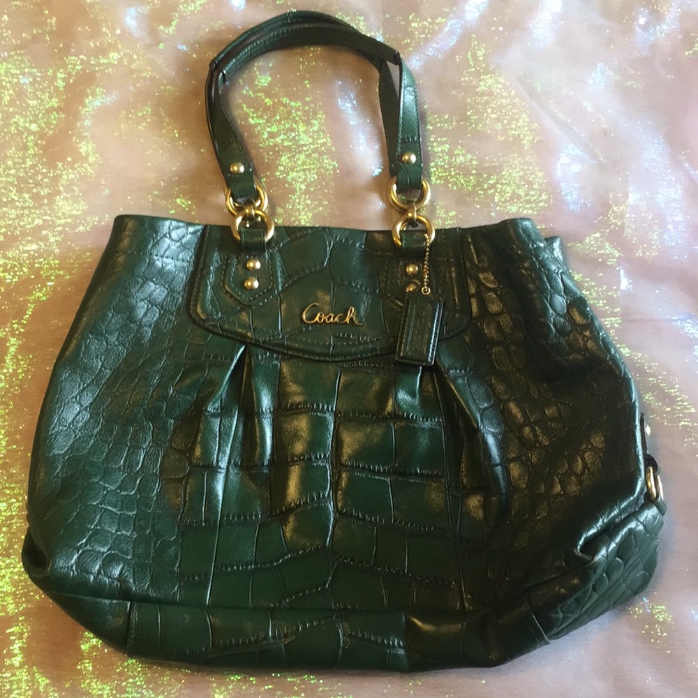 Green Alligator Coach Purse